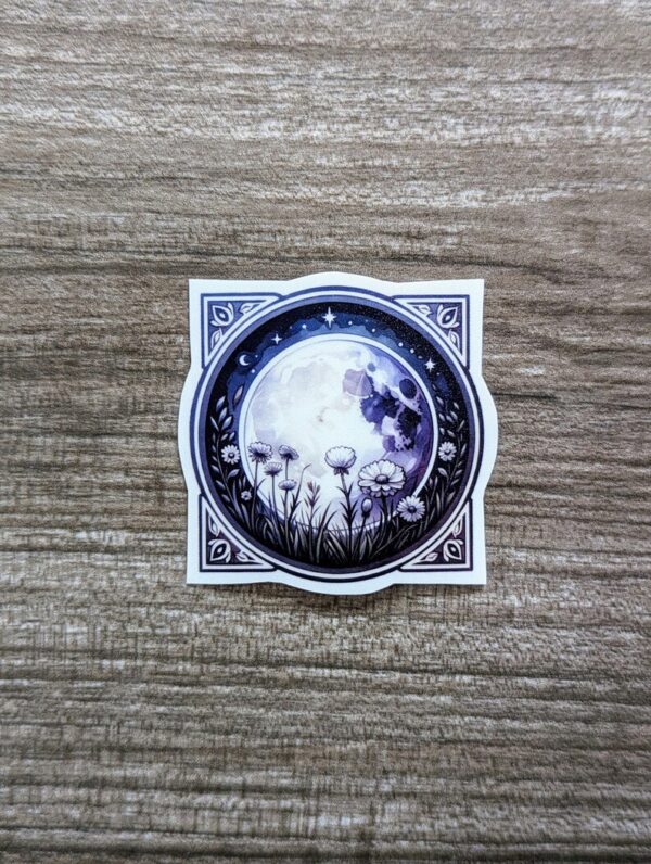 Meadow Full Moon July Sticker | Pagan Witch Moon Decorative Stickers for Grimoire Journal Planner Book of Shadows | Waterproof Matte Finish - Image 2