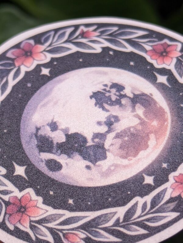 Flower Full Moon May Sticker | Pagan Witch Moon Decorative Stickers for Grimoire, Journal Planner, Book of Shadows | Waterproof Matte Finish - Image 3