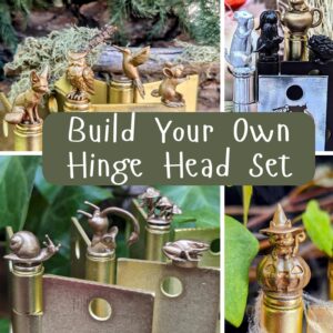 Hinge Head Custom Bundle Set | Cottage Core Decor | Build Your Own | Mouse Owl Hummingbird Pumpkin Mushroom Chinchilla Ferret Rabbit Otter